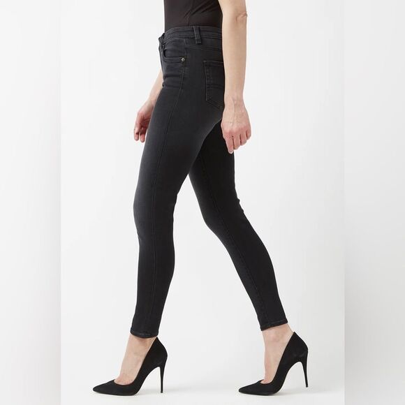 Y2K High Rise Faded Black Skinny Jeans Women’s 29 Stretch Distressed Grunge Goth - Picture 12 of 15